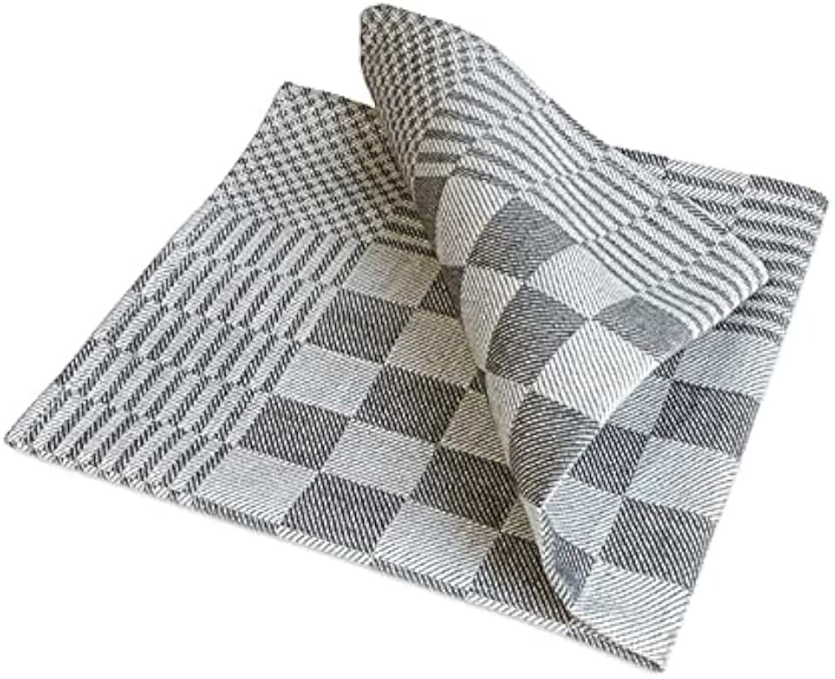 WS 24 Stuks 40x40cm Zwart en Wit Geblokt
