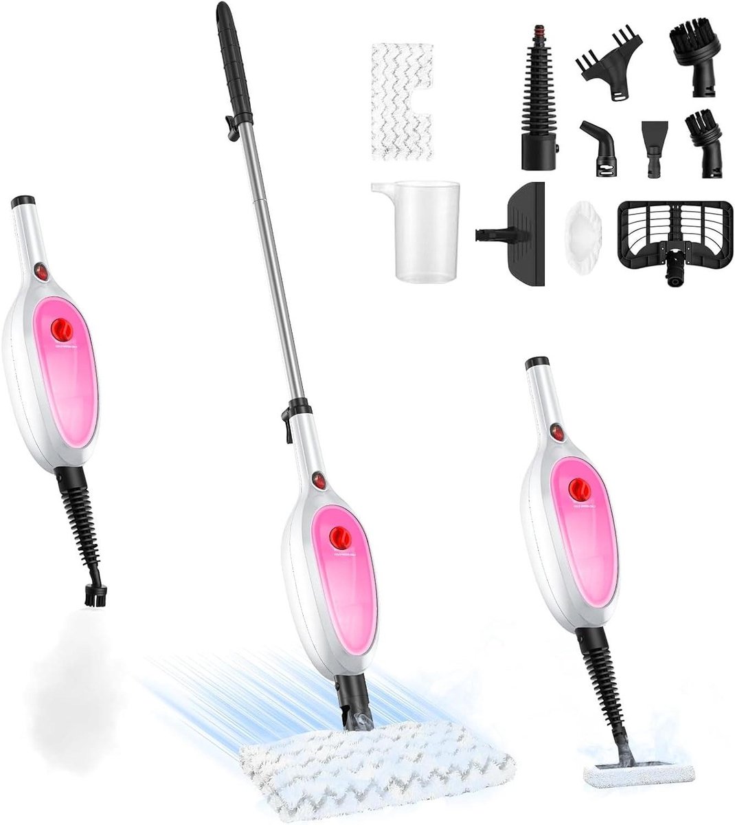 Stoomreiniger - Stoommop 11-in-1 - Grondig Reinigen - Snelle Opwarming - 1200 Watt - Zwart