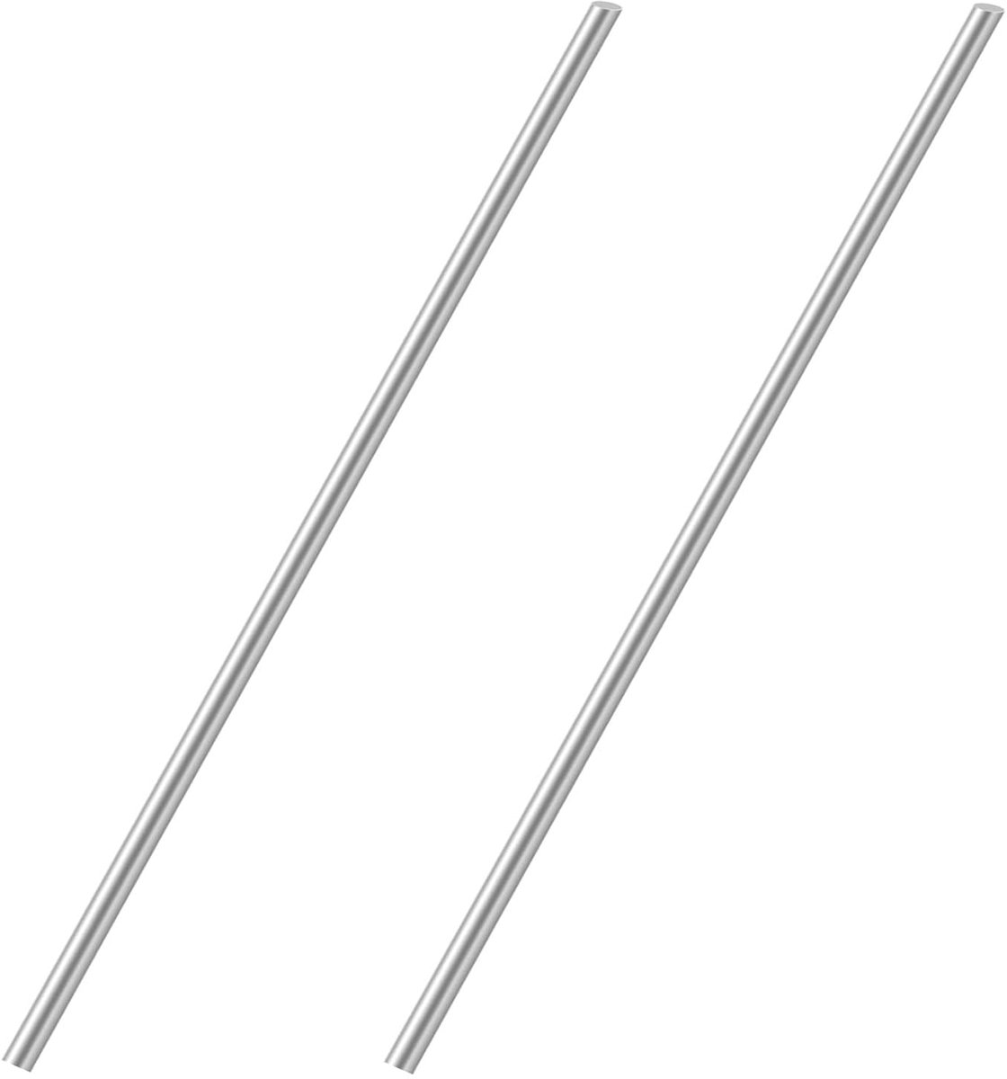 2 stuks roestvrijstalen staven, roestvrij stalen ronde staven, 10 mm x 300 mm, metalen staven om te knutselen, ronde staaf 304 roestvrij staal, ronde staven voor doe-het-zelf handwerk