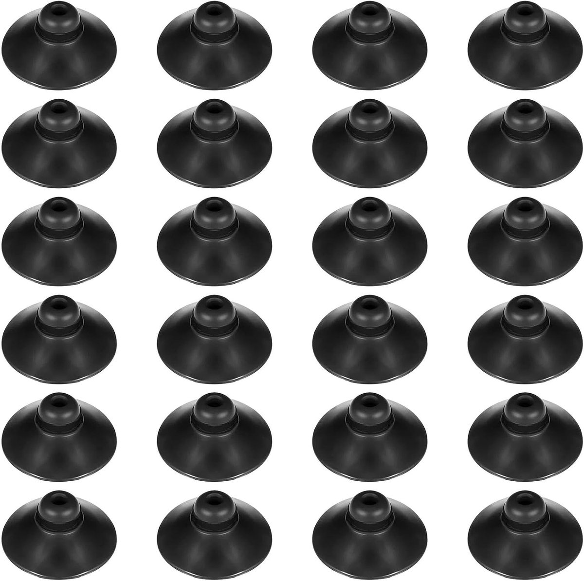24 stuks siliconen zuignap aquariumset - 28 mm zuignap aquarium voor waterpomp, slangvervanging (zwart) - ShopVlot