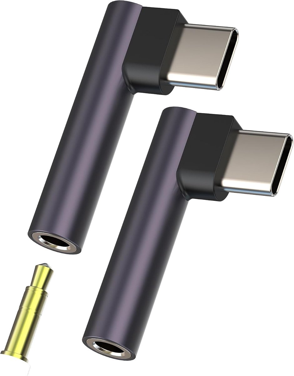 USB C naar 3,5 mm Jack Audio Adapter (2 Pack) voor iPhone 16 15 Pro Max voor iPad Hoofdtelefoon Kabel Converter - ShopVlot