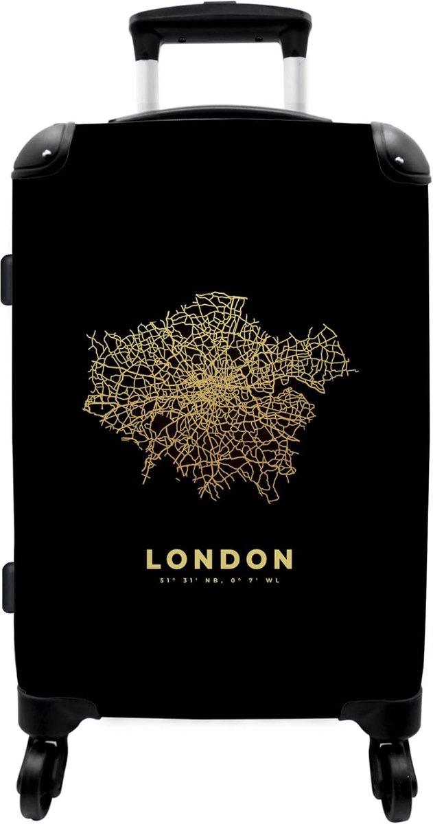 NoBoringSuitcases.com® Suitcase Large Trolley Trolley Suitcase Travel Case with 4 Wheels Photo Case - London - ShopVlot