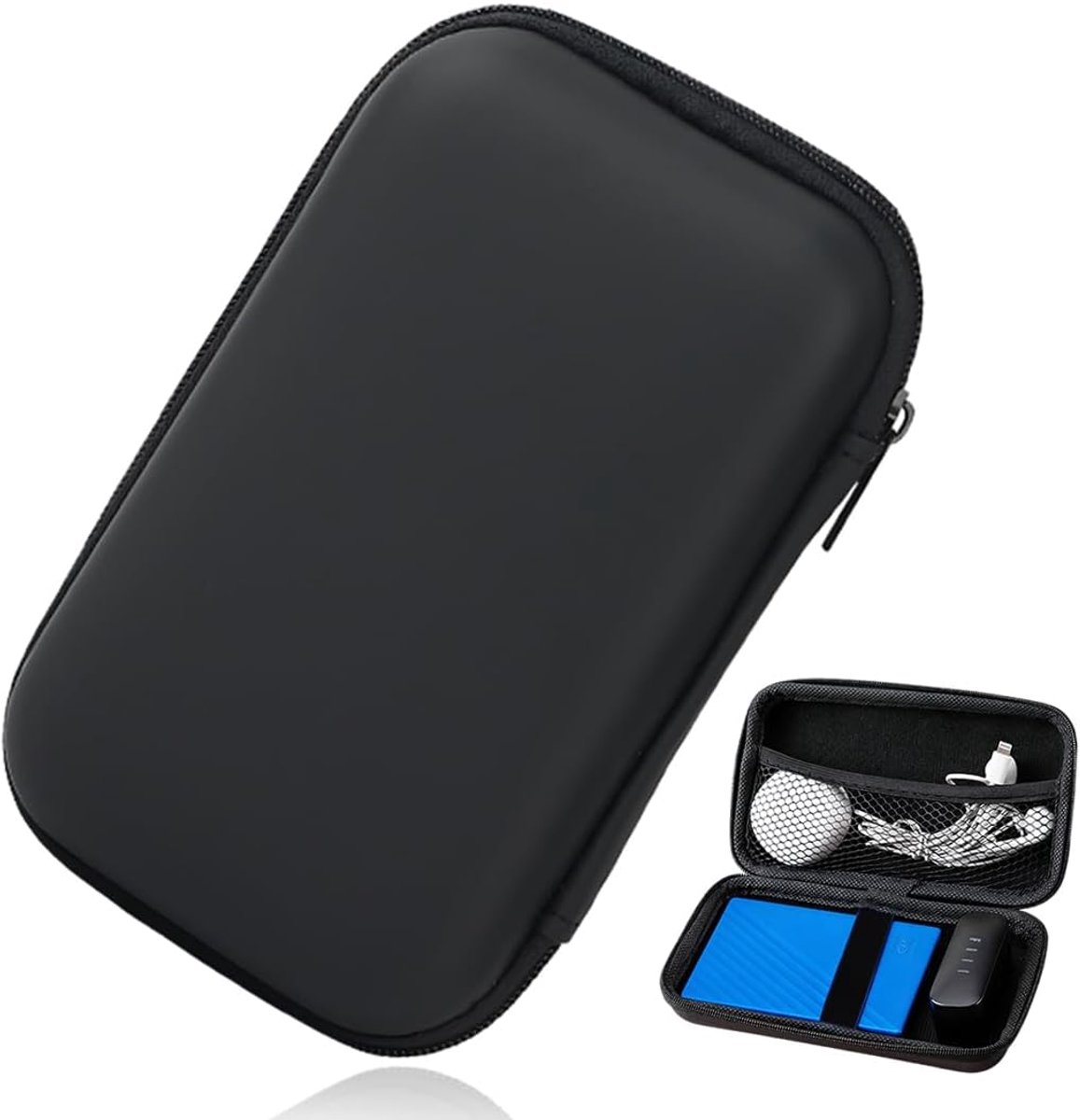 1 x Protective Case for External Hard Drive and Headphones, Waterproof and Scratch-resistant, Storage Bag for Cables - ShopVlot