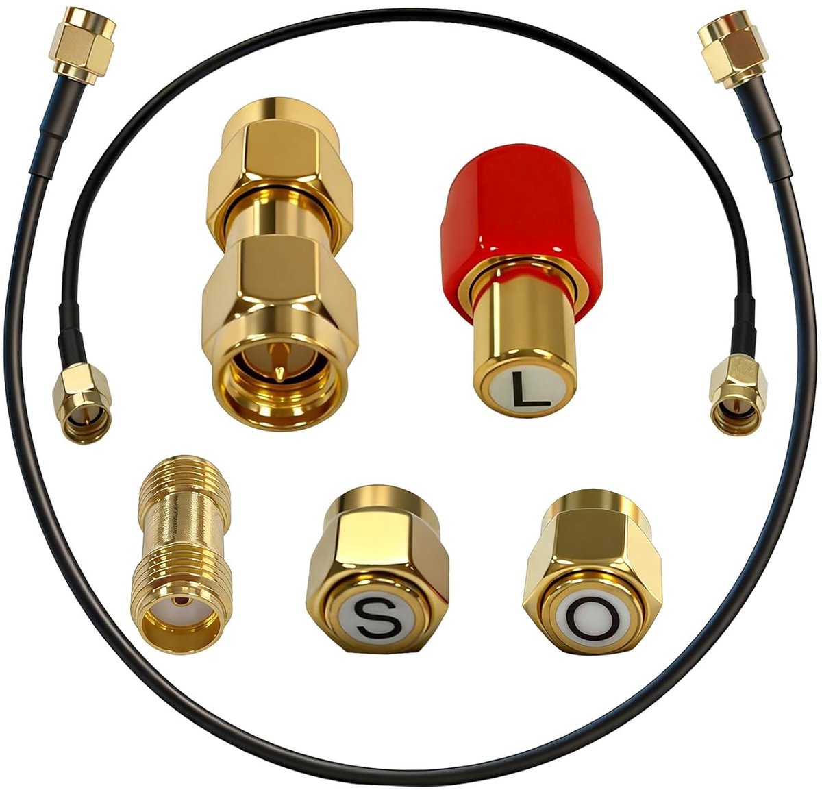 7-delige SMA-kalibratieset DC - 6 GHz voor NanoVNA H H4 F V2 V3 SAA Mini1300 PS100 RF coaxiale kalibratieset - ShopVlot