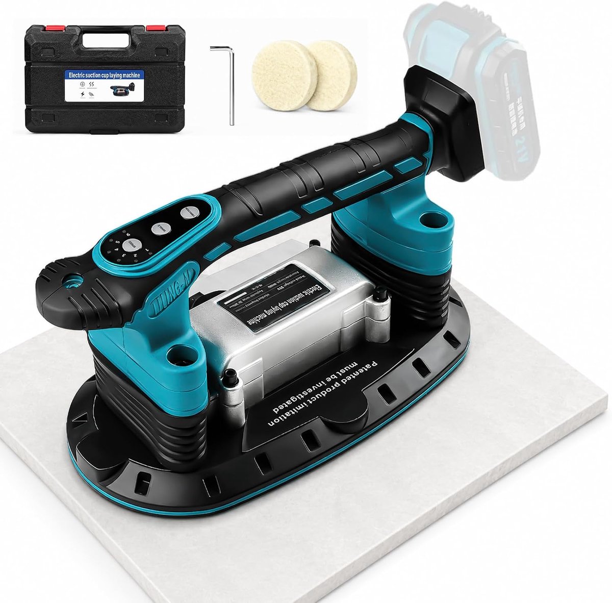 2-in-1 Battery Tile Shaker and Suction Cups Compatible with Makita Battery 18 V, 6 Speed Adjustable, Powerful Tile - ShopVlot