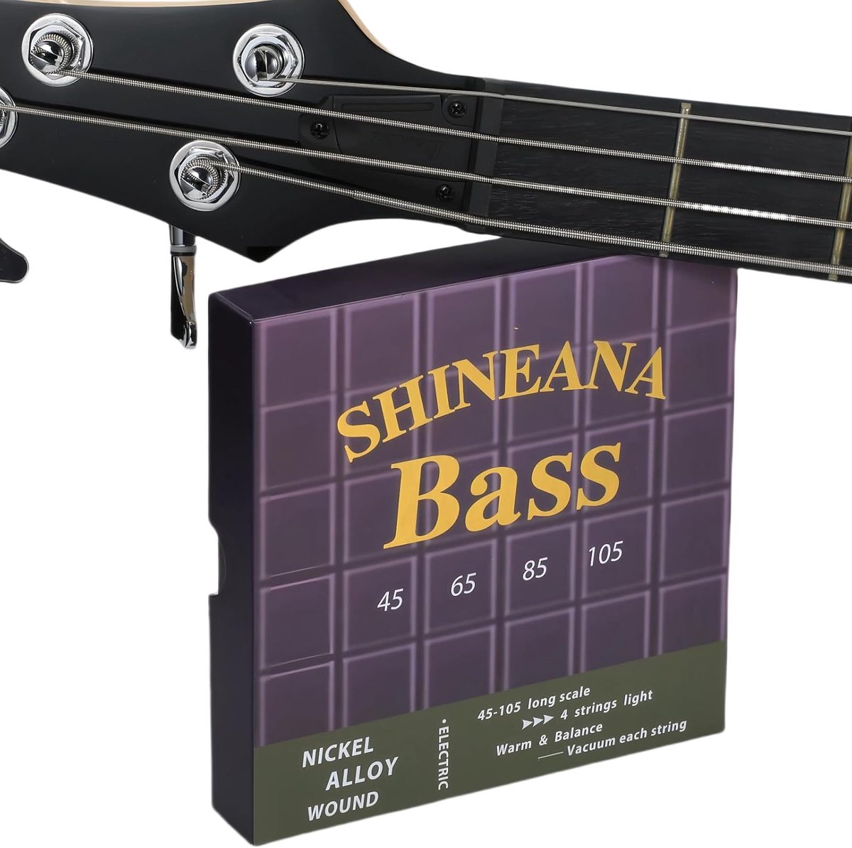 4-String Electric Bass Strings - Nickel Alloy Wound with German Hex Steel Core - Fully Coated for Long Life - ShopVlot