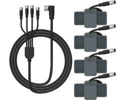 LinkTap 1" BSPT Flowmeter with 1.5m Cable for ValveLinker 4-Zone Controller - ShopVlot