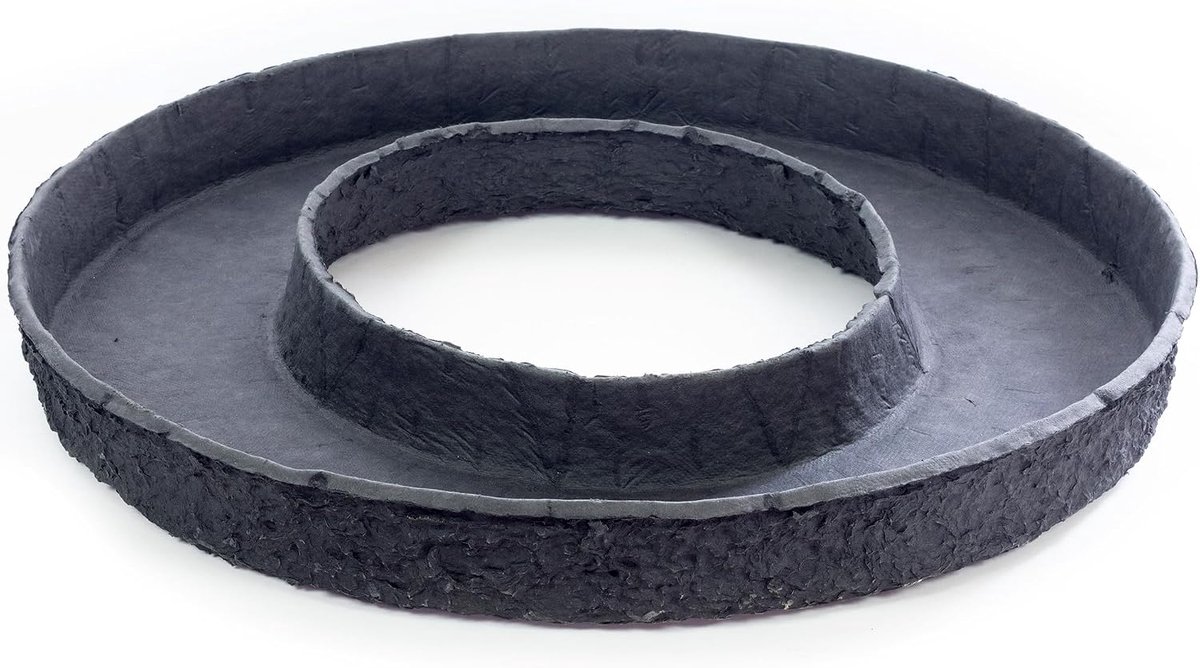 FLOWERBOX Oasis Black BIOLIT Plant Ring Diameter 60 cm Flower Bowl Plant Pot Cemetery Grave Decoration - ShopVlot