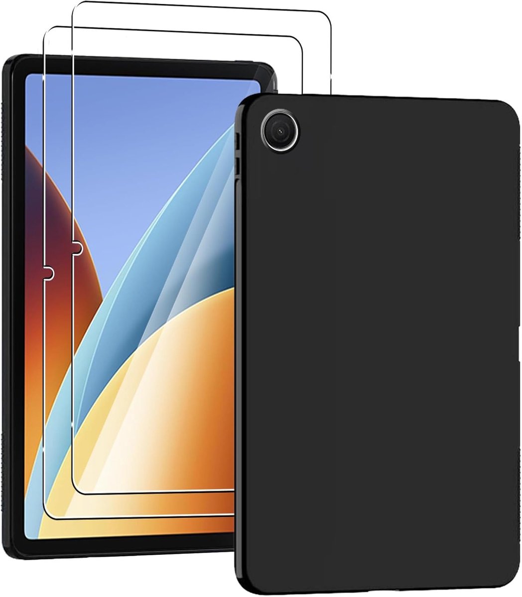 Beschermhoes voor Xiaomi Redmi Pad 2 9,7 inch met HD-schermbeschermer, gehard glas, zachte TPU-siliconen - ShopVlot