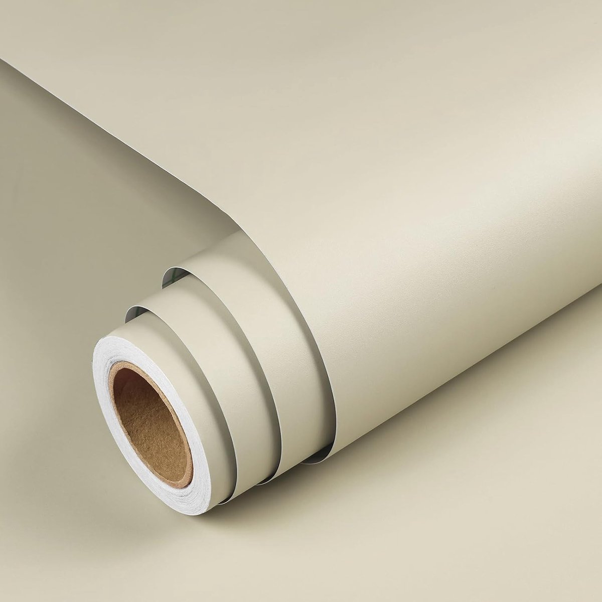 YENHOME Self-adhesive wallpaper, dark beige, 60 x 300 cm, plain adhesive wallpaper, film for furniture, table - ShopVlot