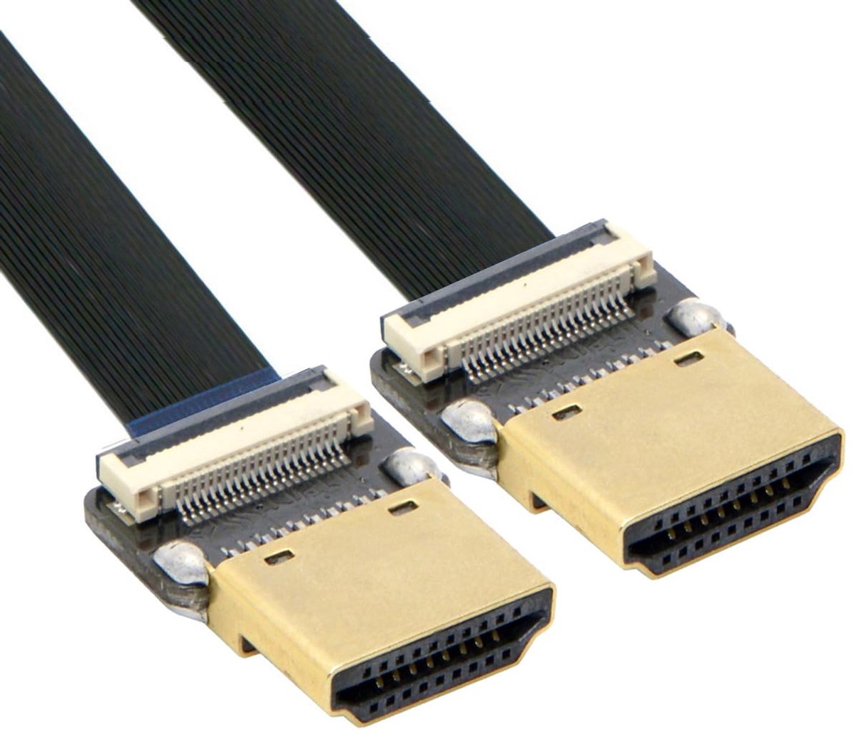 CY Cable plano ultrafino Cord HDMI macho recto a HDMI macho recto FPC 1080P para FPV HDTV, multicóptero, fotografía - ShopVlot