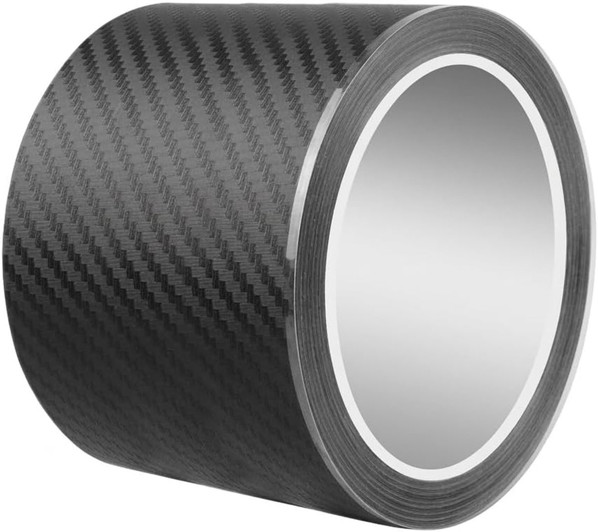 Autofolie zelfklevend 5 cm x 3 m - premium 3D-structuur - zwart - krasbestendige lakbescherming - ShopVlot