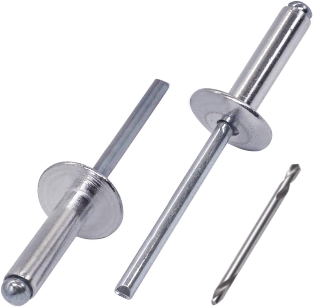 Blindklinknagels 5 x 25 mm - Aluminium met stalen mandrel - 30 stuks inclusief boor - Betrouwbare bevestiging - ShopVlot