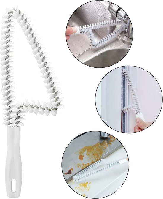 Venster Groef Reinigingsborstels Set - Multicolor - Diverse Afmetingen - Reinigingsset met 5 Haken - Voor Ramen, Jaloezieën en Badkamer — afbeelding 4