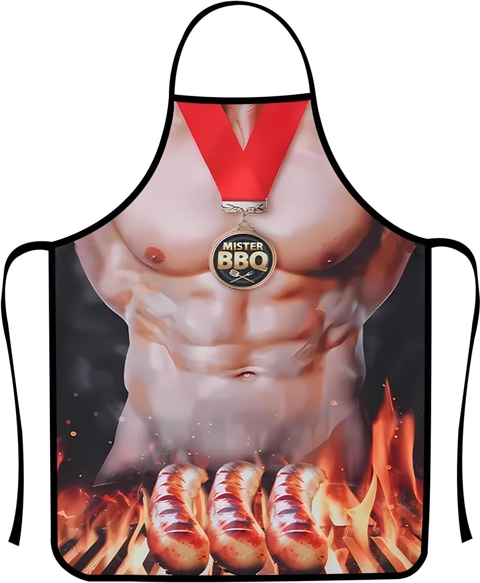 BBQ schort voor mannen - kleurrijk - grappig ontwerp - perfect voor grillen - ShopVlot