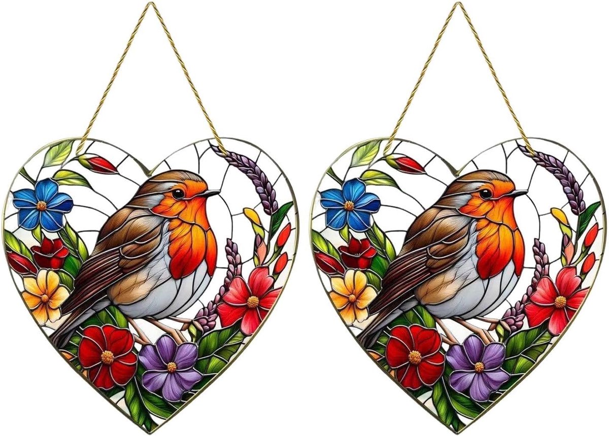 Lichtval hangers 20x20 cm - acryl dierenmotief - decoratie voor tuin en café - set van 2 - ShopVlot