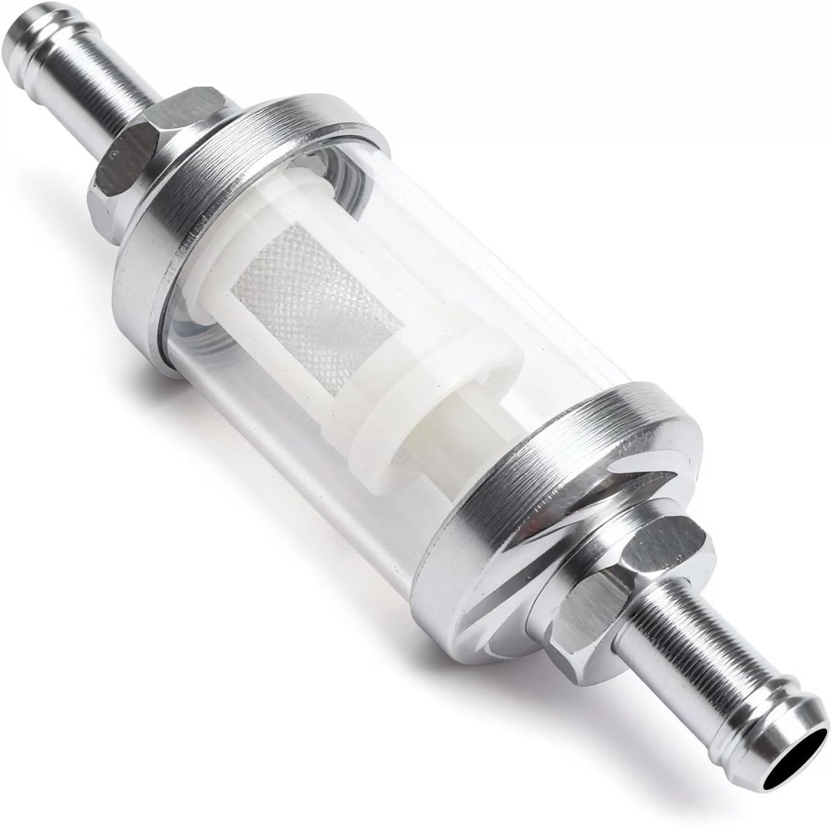 Universele inline brandstoffilter 7mm - robuust aluminium - voor schone brandstoftoevoer - ideaal voor voertuigen - ShopVlot