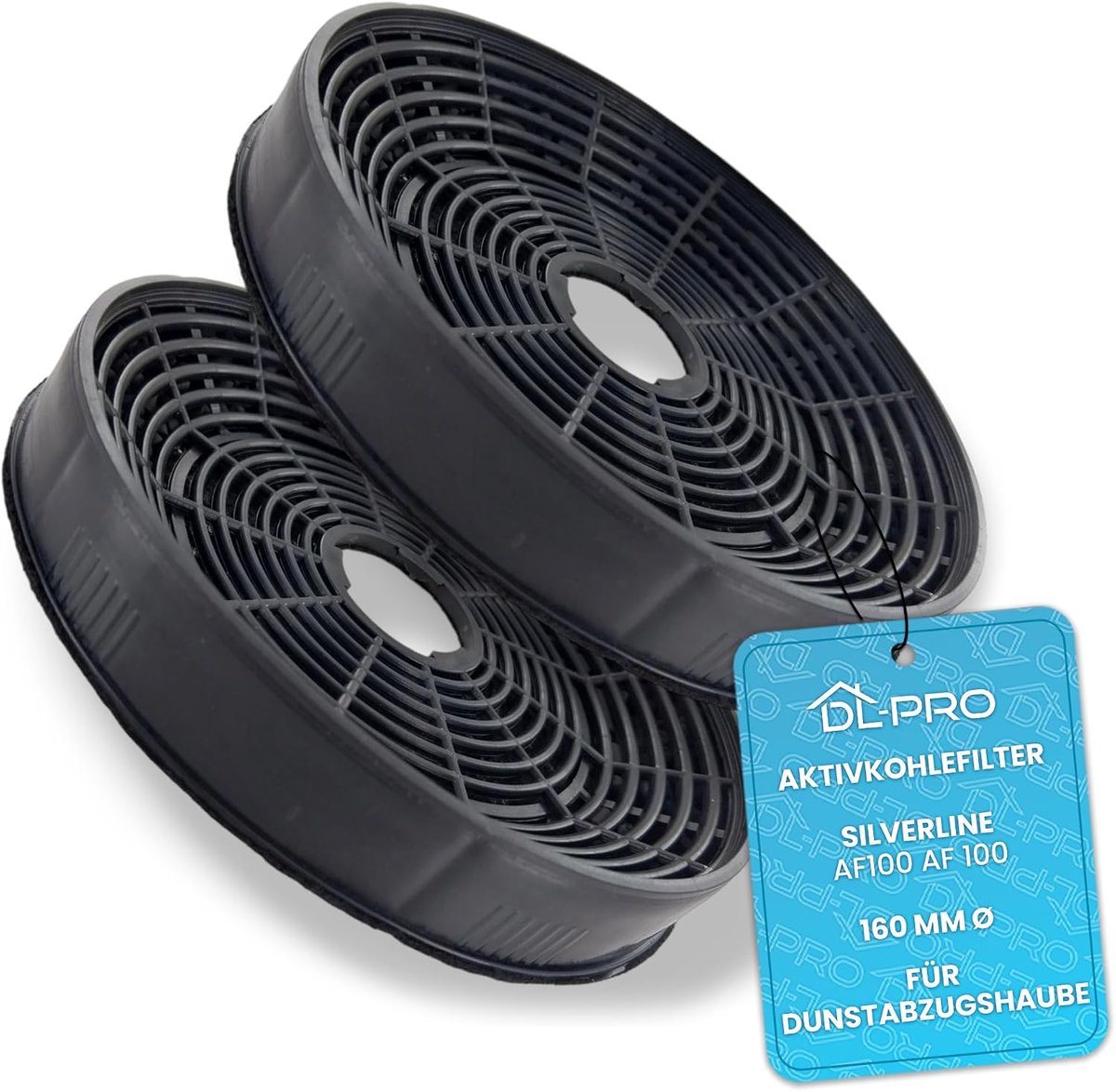 Actieve Koolfilter Set 160 mm - 2 Stuks - Ronde Filters - Voor Afzuigkap - ShopVlot