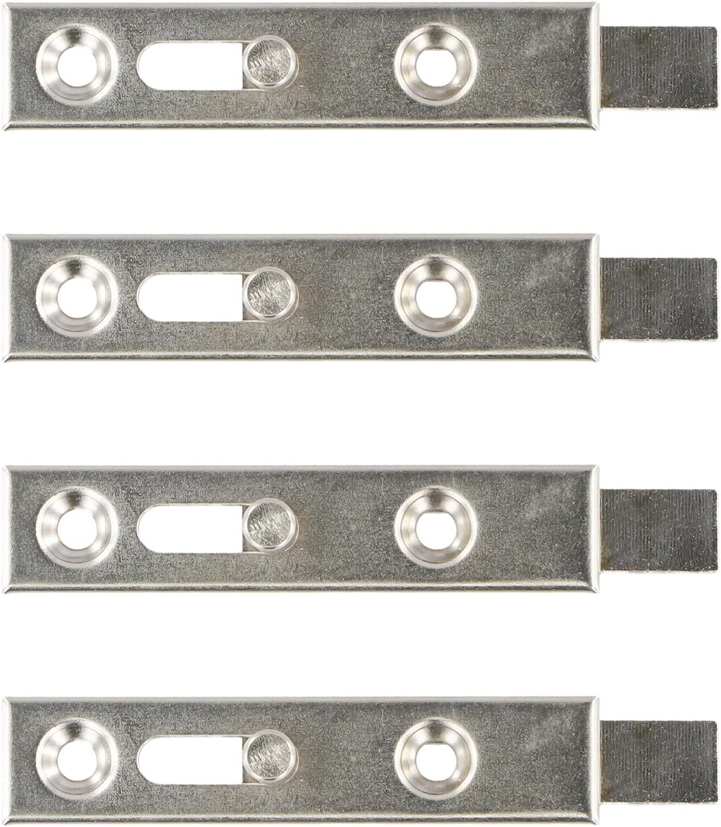 Metalen meubelsluitingen 70mm - roestvrij nikkel - voor deuren en meubels - duurzame beveiliging - ShopVlot