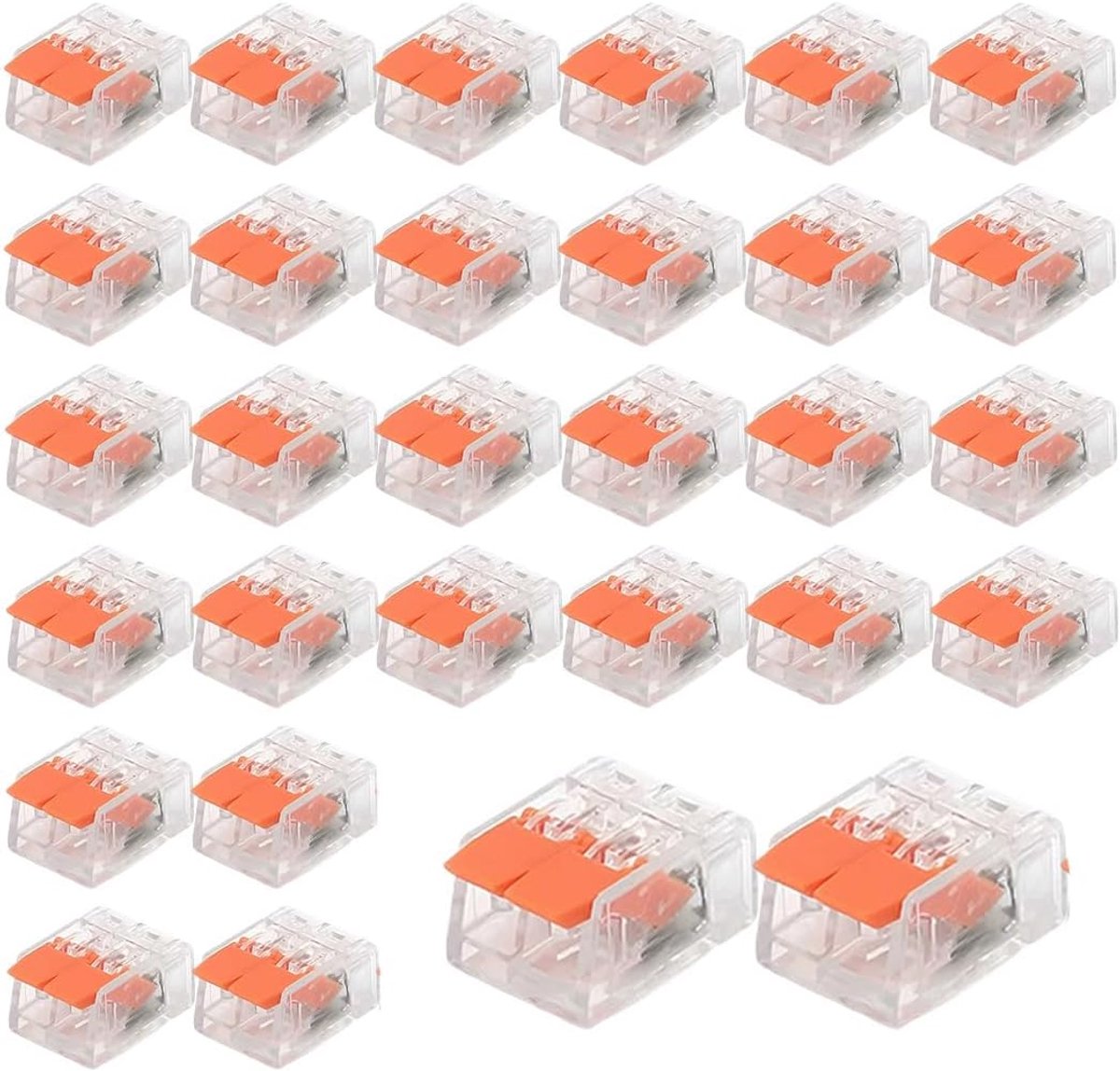 Kabelconnectoren 2-polig - Pack van 50 - Controlehendel - Veilige elektrische verbindingen - ShopVlot