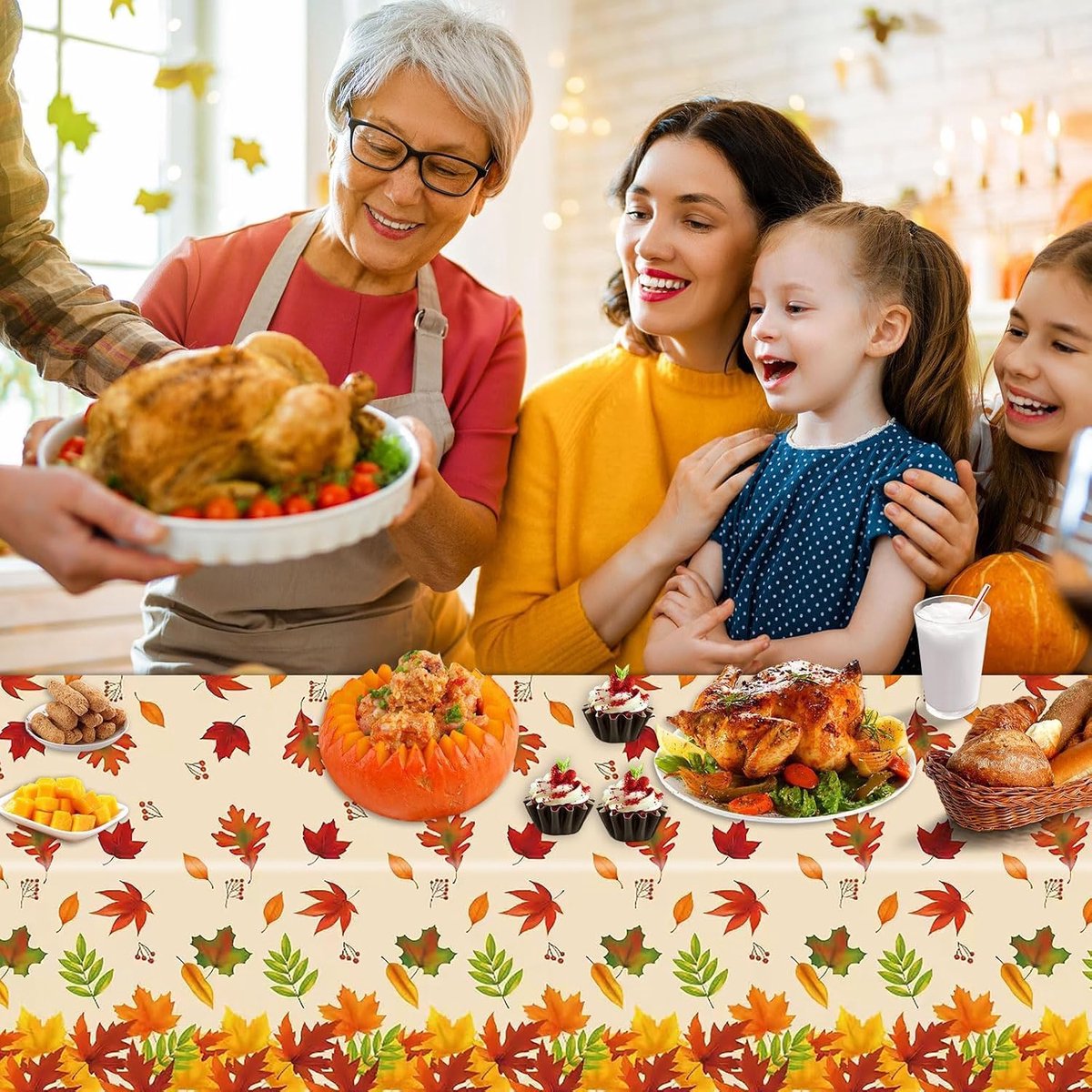 Tafellaken 274x137 cm - Plastic - Waterdicht - Perfect voor herfst en Thanksgiving - ShopVlot