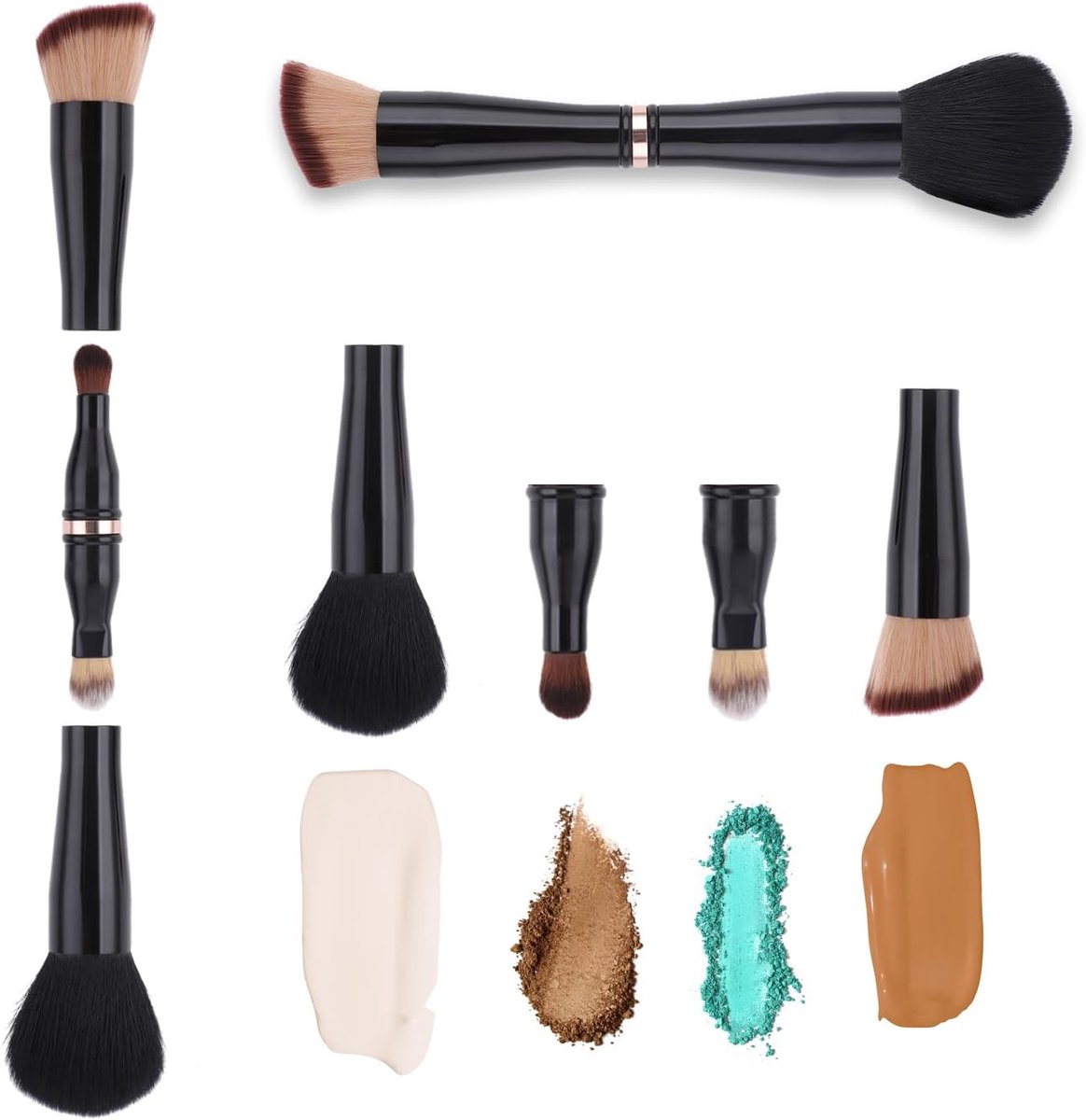 Make-upkwasten set 4-in-1 - Dubbelzijdig - Voor foundation, concealer en poeder - Perfect voor reizen - ShopVlot
