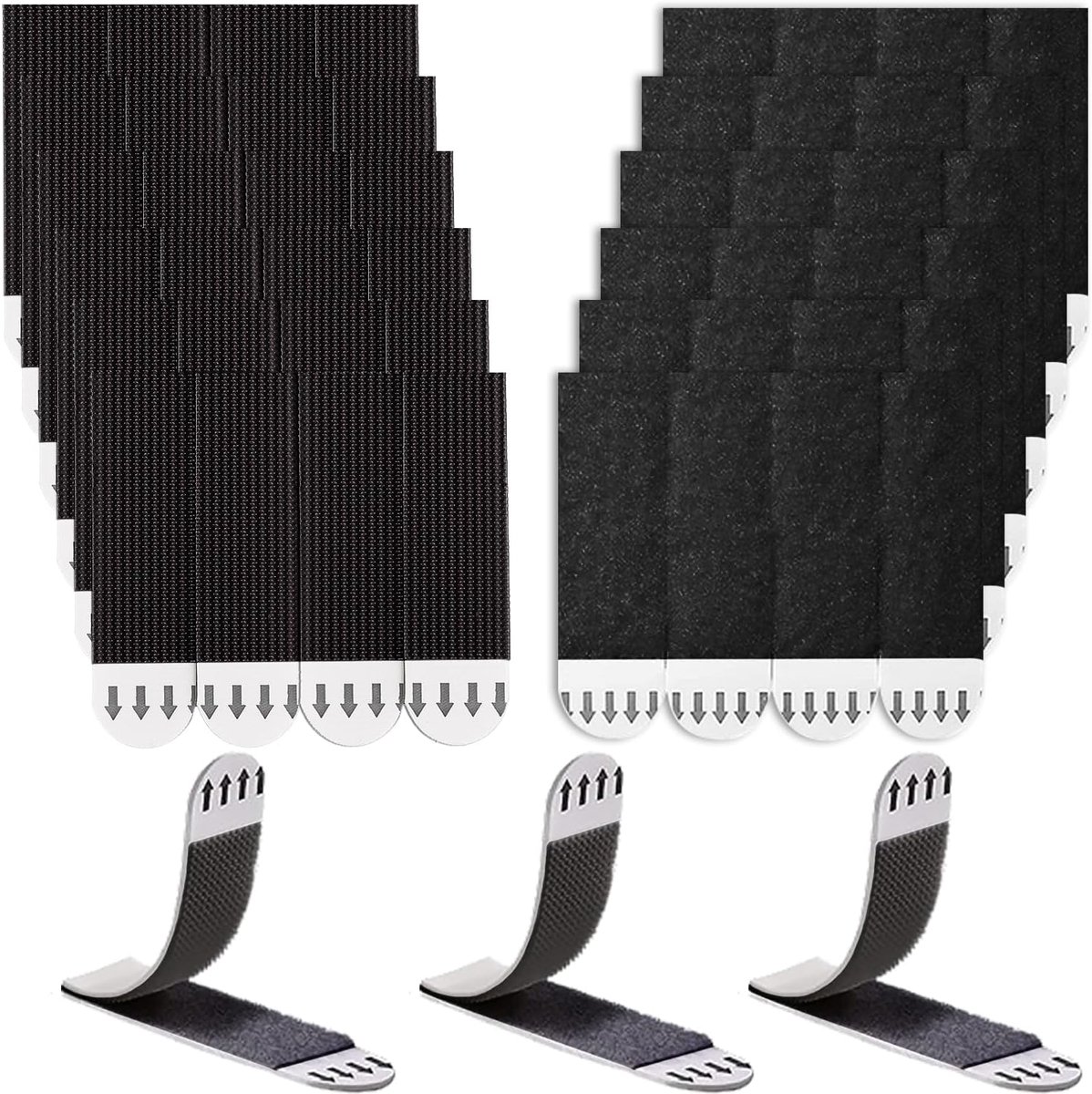 Foto hangers 20 mm x 70 mm - zwart - zonder spijkers - eenvoudig ophangen - ShopVlot