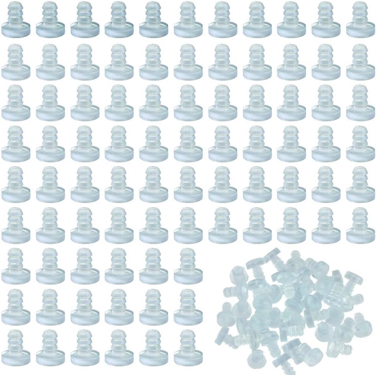 Glas tafel bumpers 200 stuks - 5 mm - transparant PVC - geluidsreductie voor lades - ShopVlot