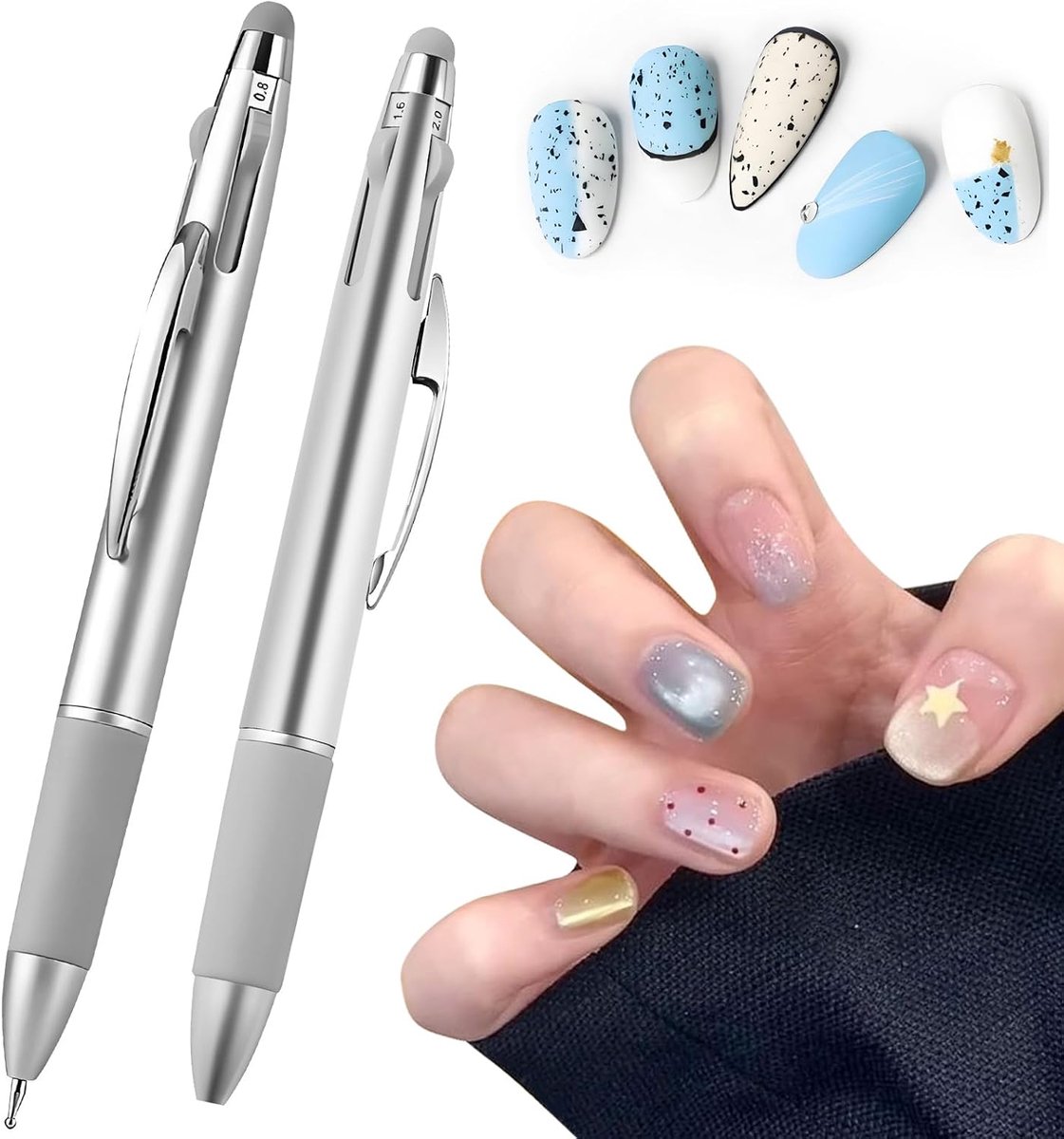 Nail Art Dotting Pen 4-in-1 - Multifunctionele Stipling Pen - Voor prachtige nagelontwerpen - ShopVlot