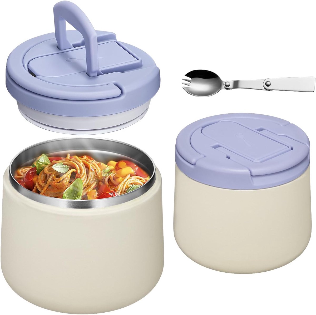 Itslife Thermocontainer voor eten 420 ml, beige - ShopVlot
