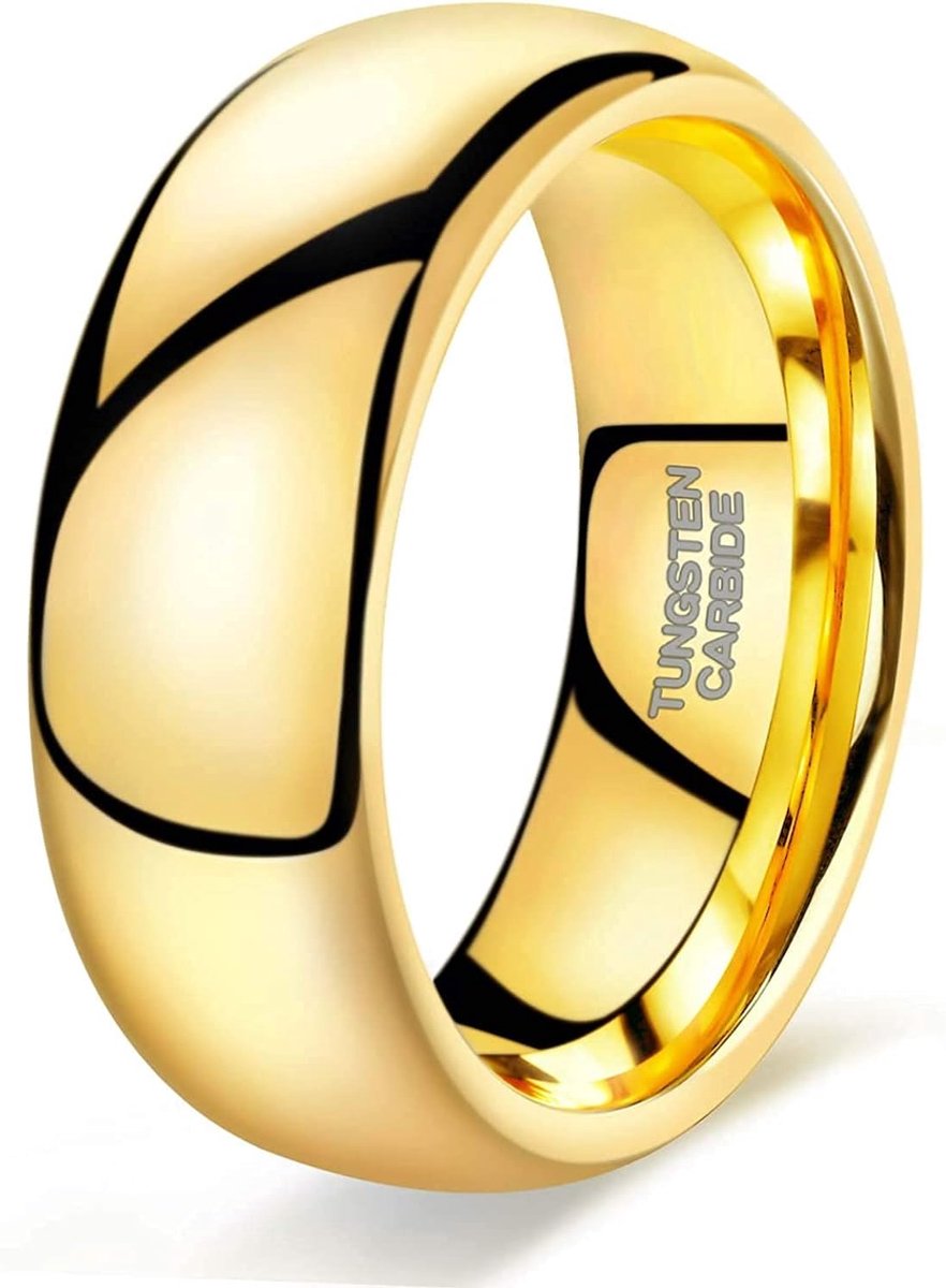 Zakk Ring, Women, Men, 2 mm, 4 mm, 6 mm, 8 mm, Yellow Gold, Tungsten Polished Narrow Rings, Engagement Rings, Wedding - ShopVlot