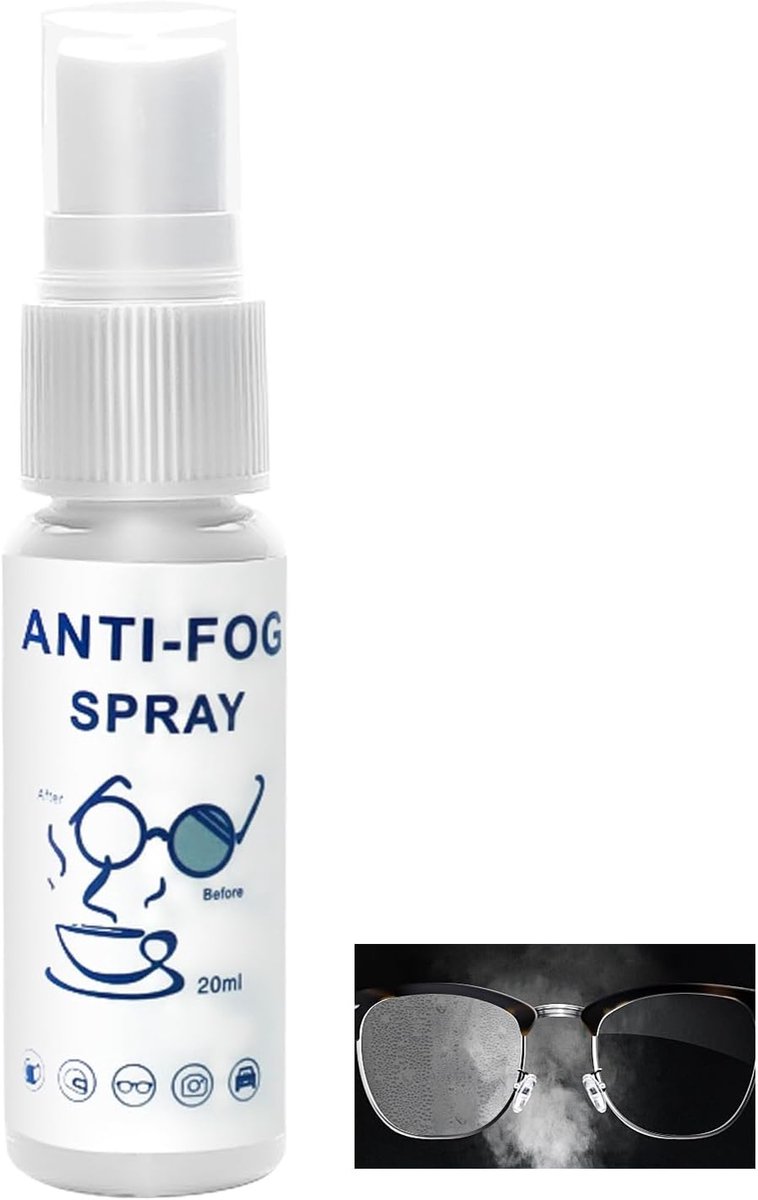 Anti-condens-spray voor zwem- en duikbrillen - snel werkende reiniger - 20 ml - helder zicht bij sportactiviteiten - ShopVlot