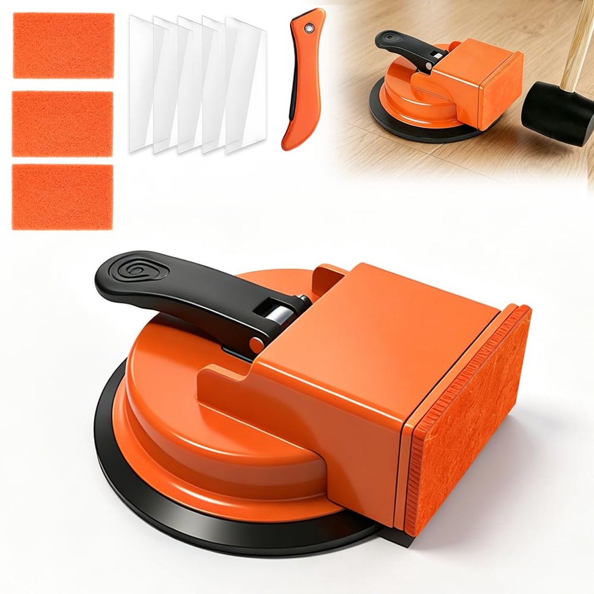 Parketzuignap 11,8 cm - robuuste rubberen zuignap - 70 kg draagvermogen - ideaal voor vloeren - ShopVlot