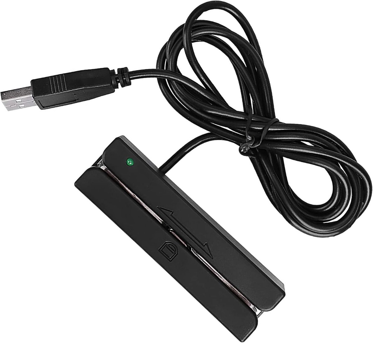 Magnetische lezer met USB, 3 tracks magneetstriplezer voor creditcards, mini creditcardlezer, plug-and-play voor kassasystemen en betalingsverwerking