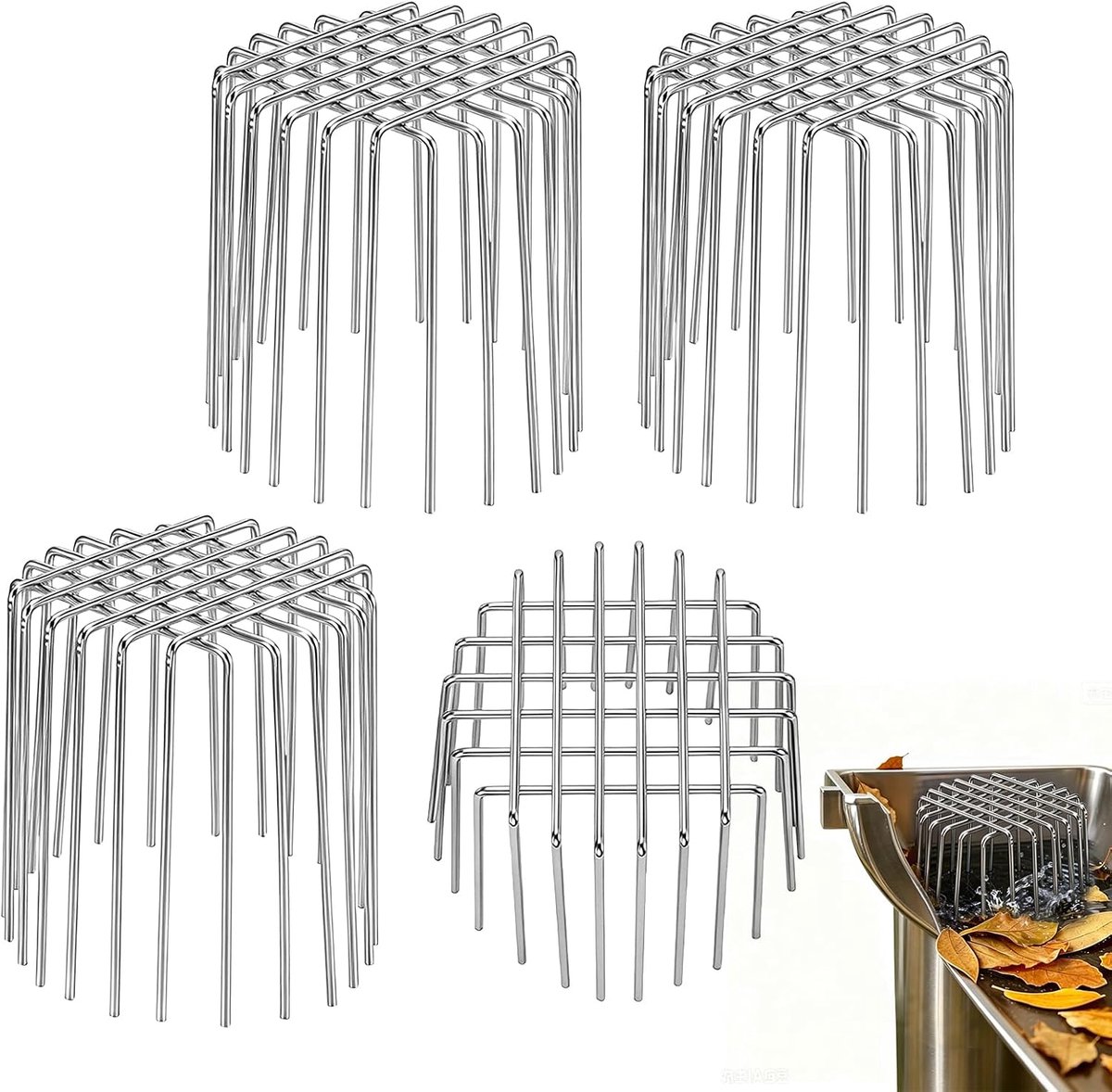 PVC-eindkappen 8,9 - 10,9 cm - robuuste roestvrije bescherming - bladbescherming voor afvoerbuizen - ShopVlot