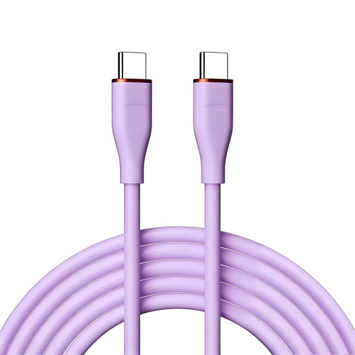USB C naar C kabel 1M - siliconen - 65W snelladen - 480Mbps dataoverdracht - ShopVlot