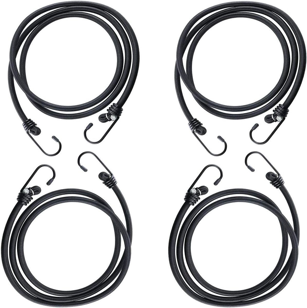 Bungee Cords 2m - 4 Pack met Haken - Stevig en Duurzaam - Ideaal voor Verhuizing - ShopVlot
