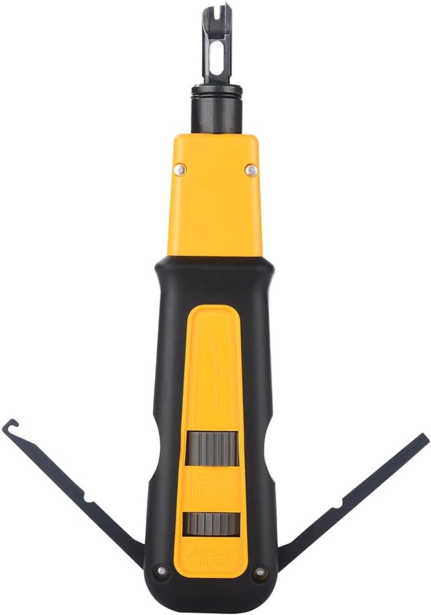 Punchdown-tool met 110 en 88 messen - RJ45 Ethernet-terminatie - veelzijdig gebruik voor Cat8 en Cat5-netwerken - ShopVlot