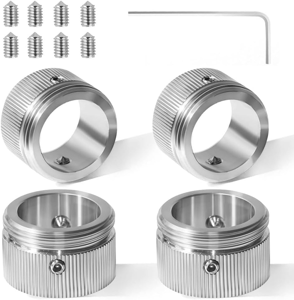 Radiatorthermostaatadapters M30 x 1,5 - 304 roestvrij staal - nauwkeurig snap-on design - eenvoudige montage voor thuis - ShopVlot