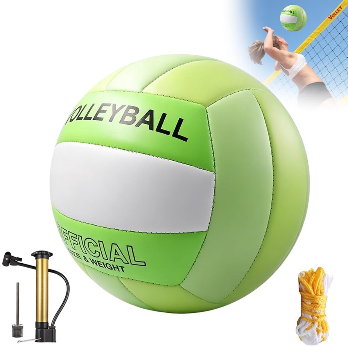 Solidchoice - Officiële Maat 5 Waterdichte Volleybal met Pomp en Opbergtas