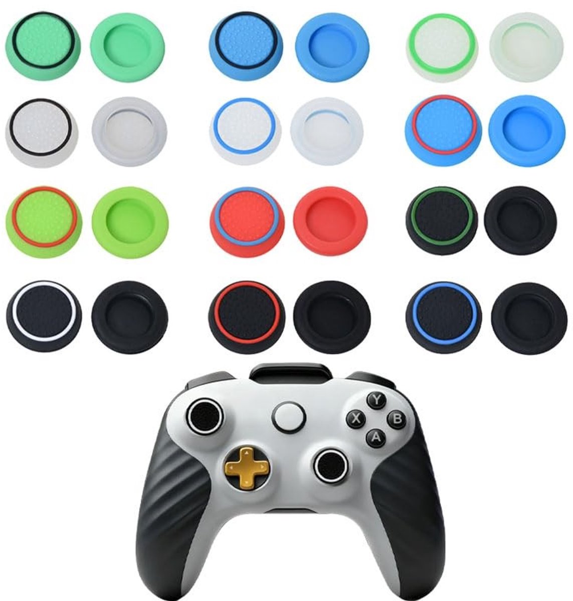 Solidchoice - Set van 24 Silicone Joystick Caps voor Controllers
