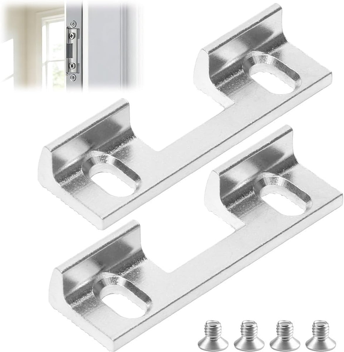 Lockplaten type 115 46 x 14.4 mm - vervangingsonderdelen - verstelbare scharnier - verhoogt levensduur deur - ShopVlot