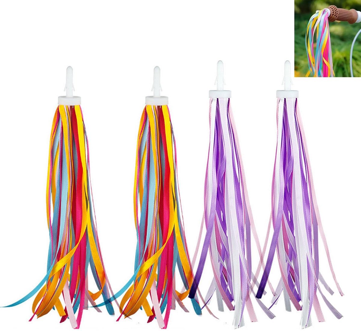 Solidchoice - 2 Paar Handvat Fringes voor Fietsen en Stepjes