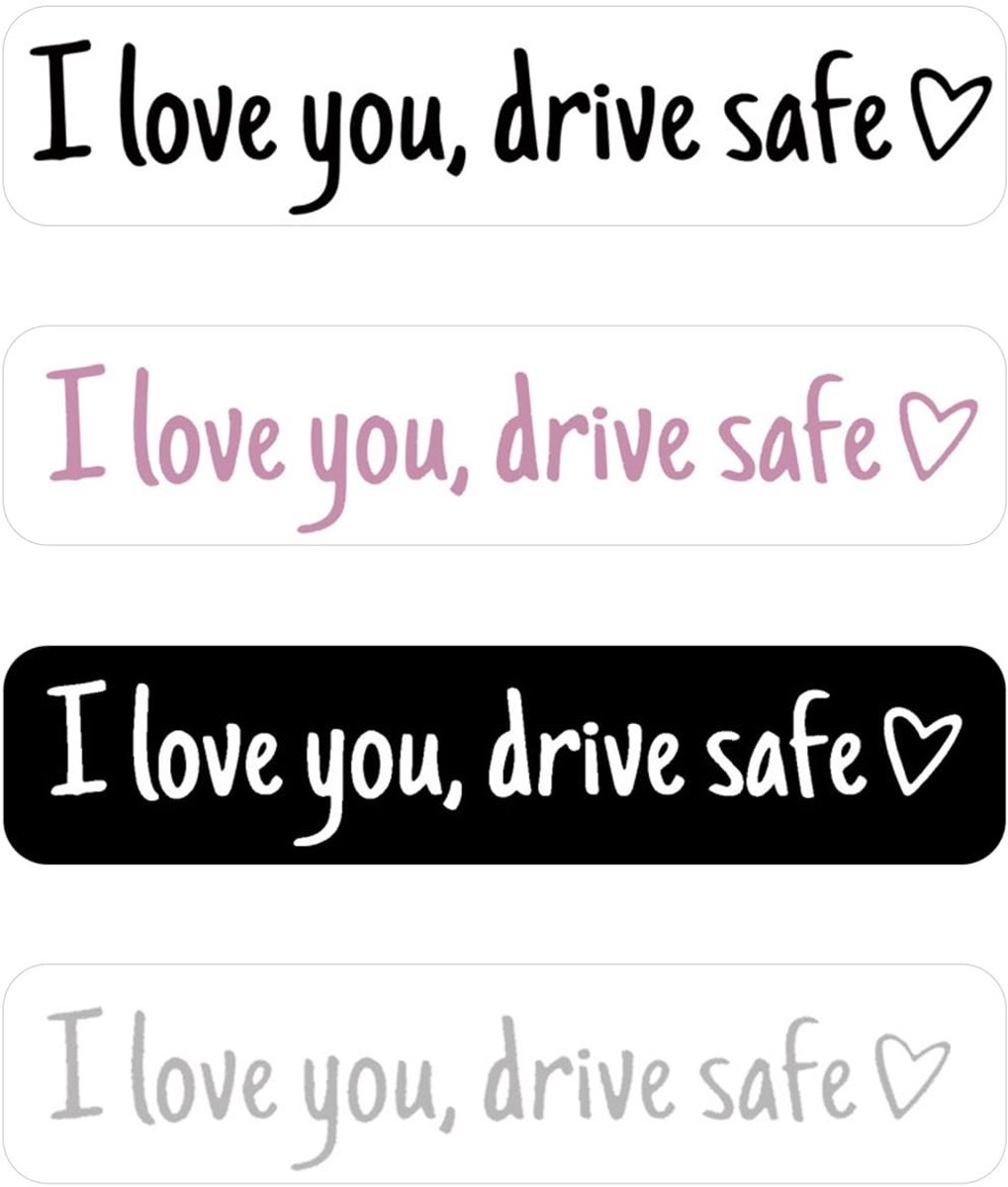 Solidchoice - Set van 4 'I Love You Drive Safe' Auto Stickers