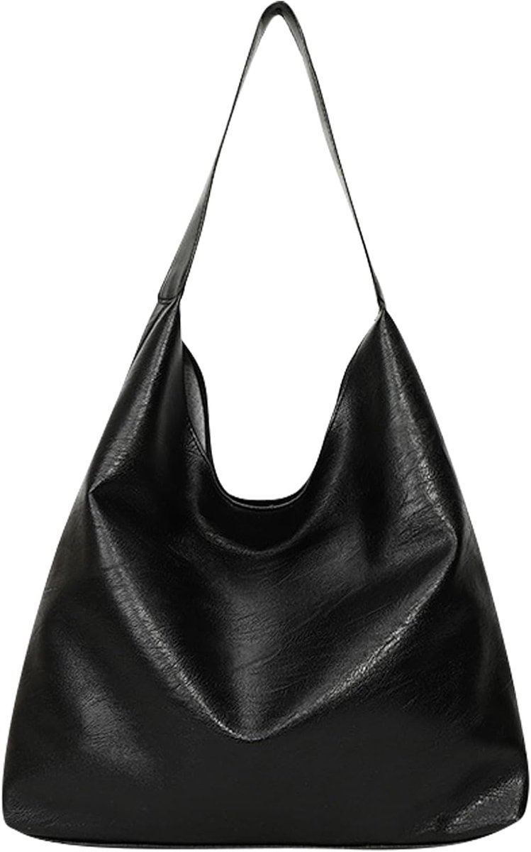 Hobo schoudertas dames - klassieke leren tas - groot formaat - ideaal voor dagelijks gebruik - ShopVlot