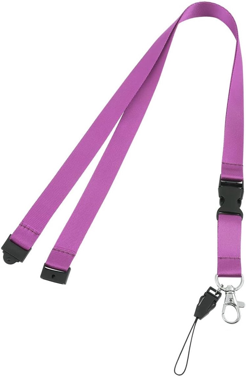 Lanyard met draaibare karabijnhaak - nekkoord met afneembare gesp - lanyards voor sleutels en mobiele telefoons - ShopVlot