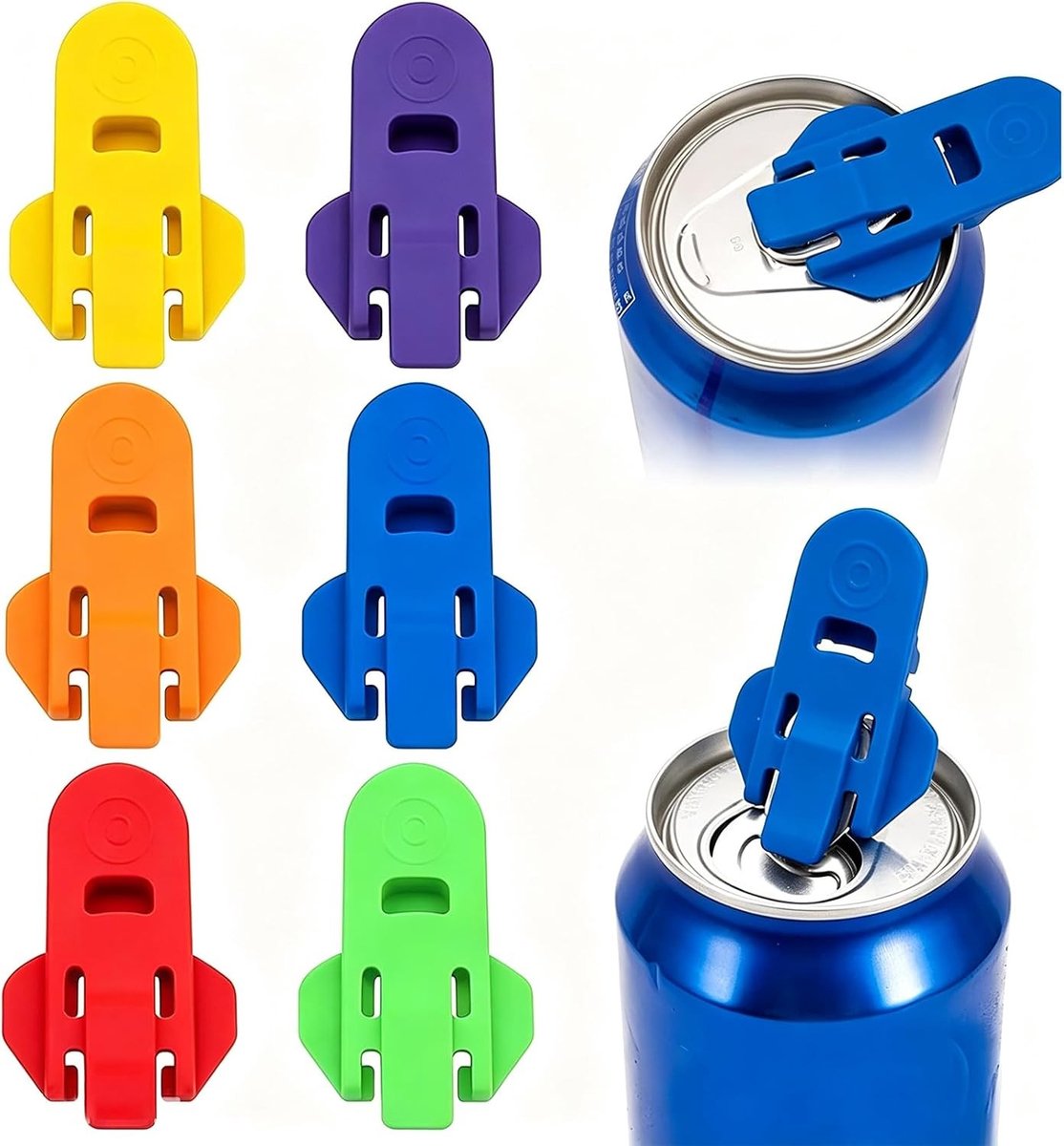 12 Stuks Kleurgecodeerde Blikopeners - Duurzame Bliksluiters voor Eenvoudig Gebruik en Bewaren