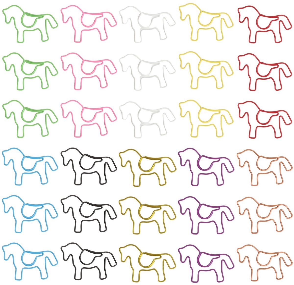 Solidchoice - Set van 30 Paarden Motief Paperclips voor Creatieve Projecten