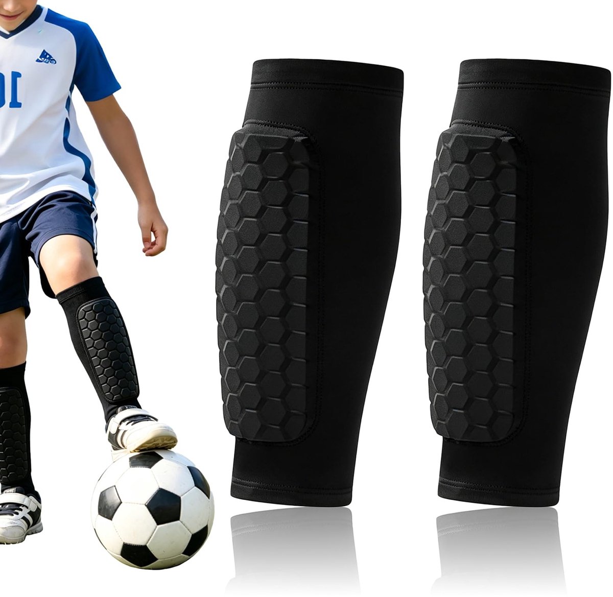 Solidchoice - Voetbalscheenbeschermers voor Kinderen en Volwassenen