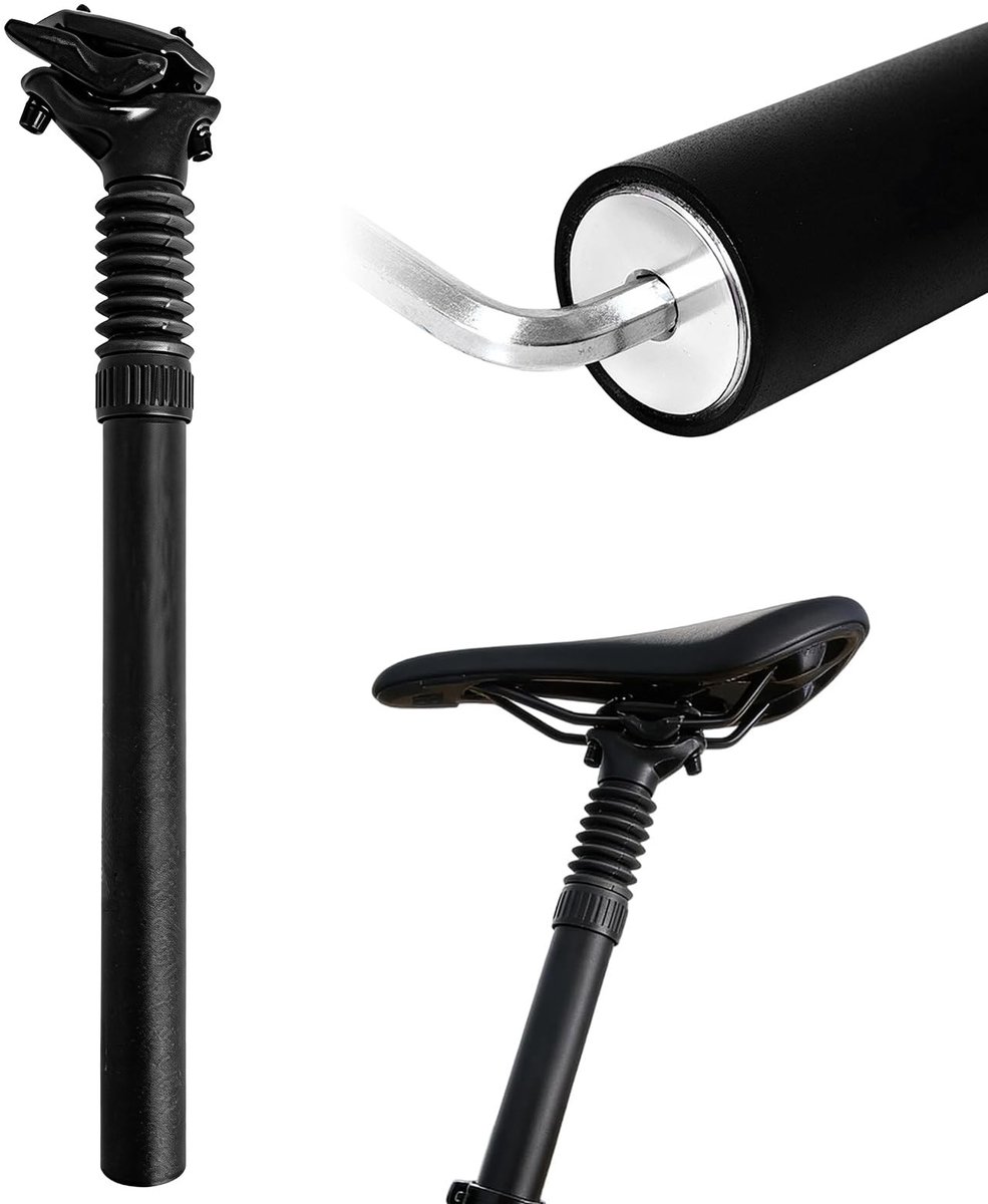 Solidchoice - Aluminium Zadelpen 2.8 x 350 mm met Vering voor Mountainbike